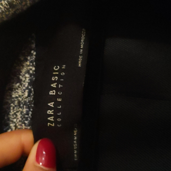 EUC!Zara Blue Tweed Jacket, Sz M - Picture 5 of 5